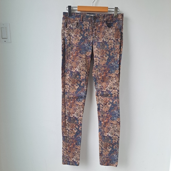 Zara tapestery print skinny pants - Picture 1 of 5
